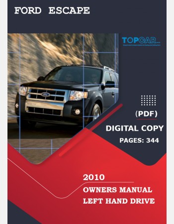 ford escape 2010 owners manual